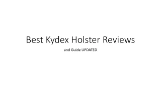 Best Kydex Holster Reviews and Guide UPDATED