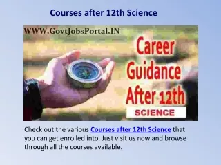 Courses after 12th Science