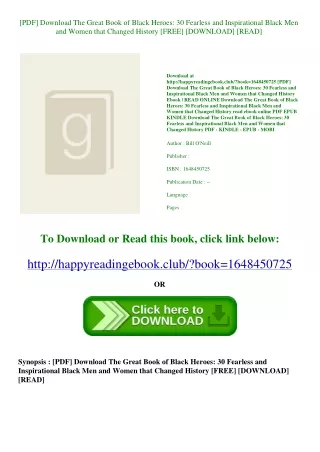 [PDF] Download The Great Book of Black Heroes 30 Fearless and Inspirational Blac