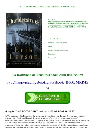 P.D.F. DOWNLOAD Thunderstruck Ebook READ ONLINE