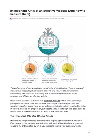 10 important kpi s of an effective website