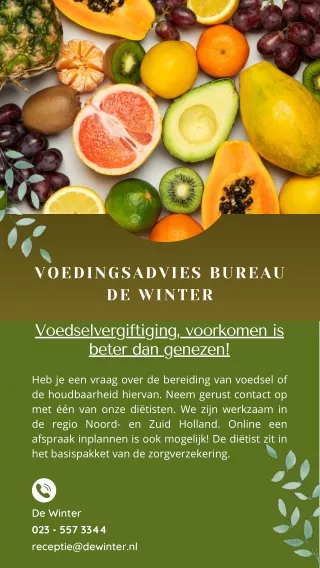 Voedselvergiftiging, voorkomen is beter dan genezen!