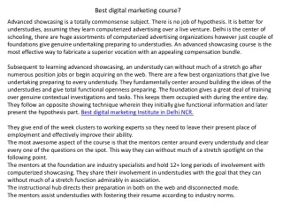 best digital marketing course
