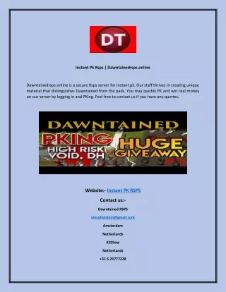 Instant Pk Rsps  Dawntainedrsps.online