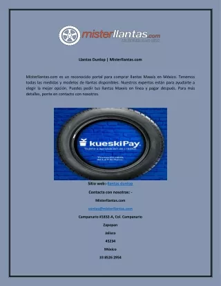 llantas dunlop misterllantas com