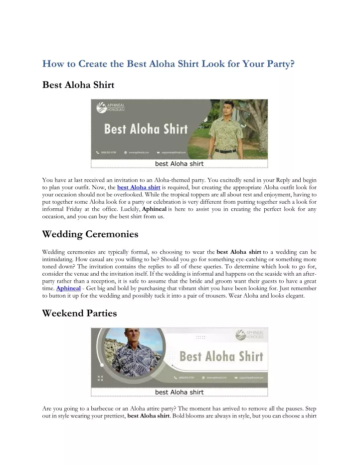 how to create the best aloha shirt look for your