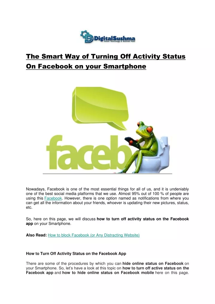 the smart way of turning off activity status