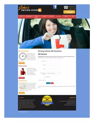 Driving School Gift Vouchers