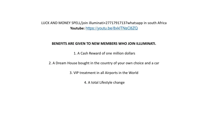 luck and money spell join illuminati