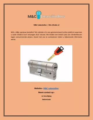 m c nabestellen mc cilinder nl