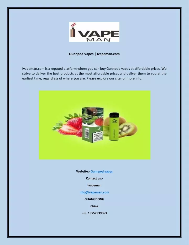 gunnpod vapes ivapeman com