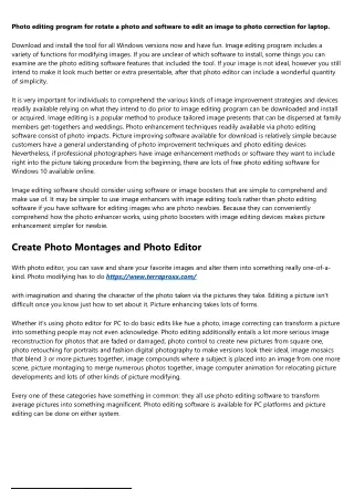 photo editing program for rotate a photo