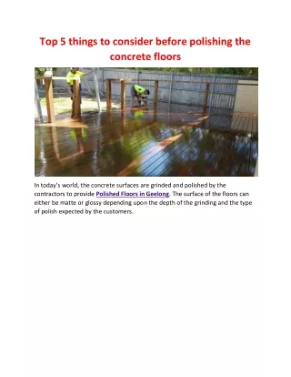 top 5 things to consider before polishing