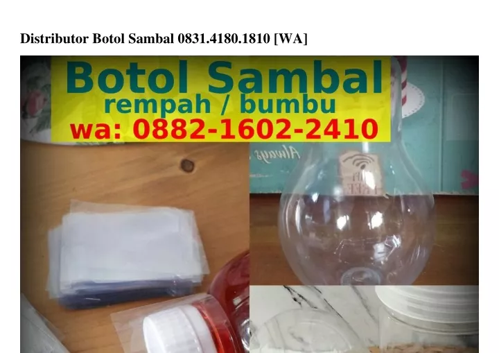 distributor botol sambal 0831 4180 1810 wa