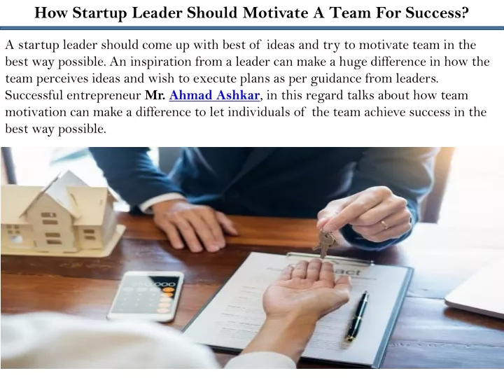 how startup leader should motivate a team