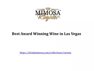 Best Award Winning Wine