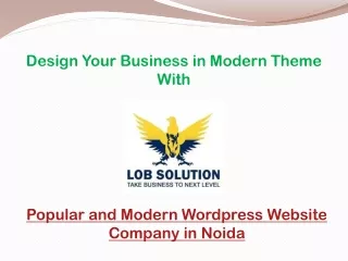 Popular and Modern Wordpress Website Company in Noida