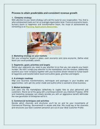 process to attain predictable and consistent