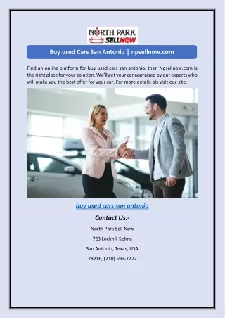 Buy used Cars San Antonio | npsellnow.com