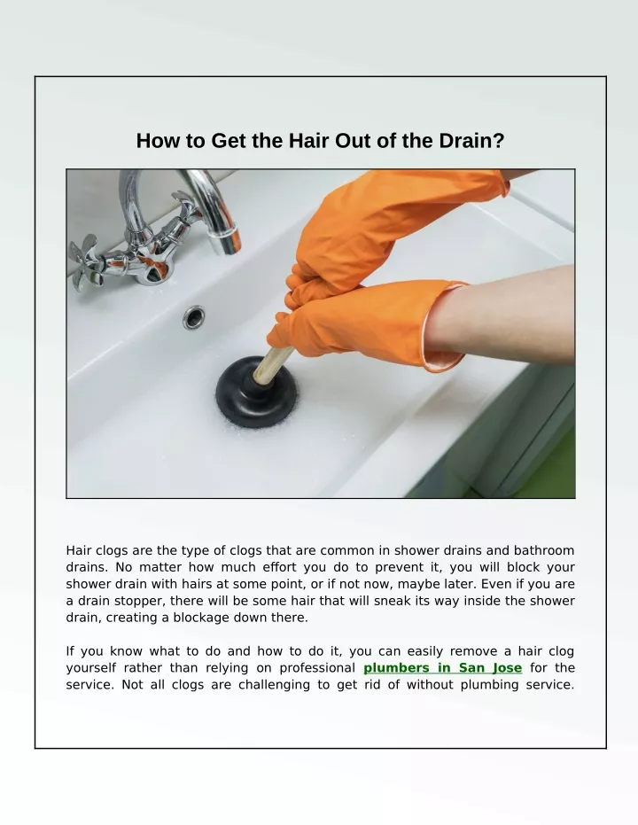 how to get the hair out of the drain