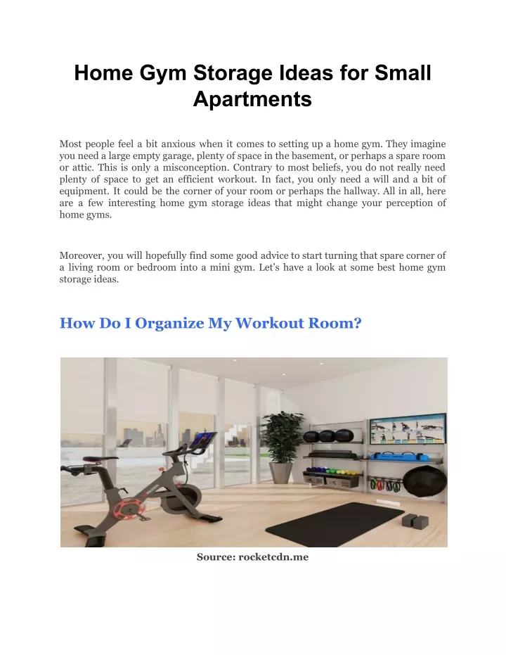 home gym storage ideas for small apartments