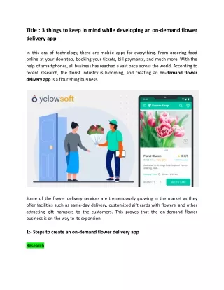 3 things to keep in mind while developing an on-demand flower delivery app