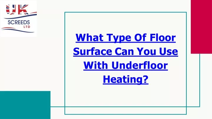 what type of floor surface can you use with