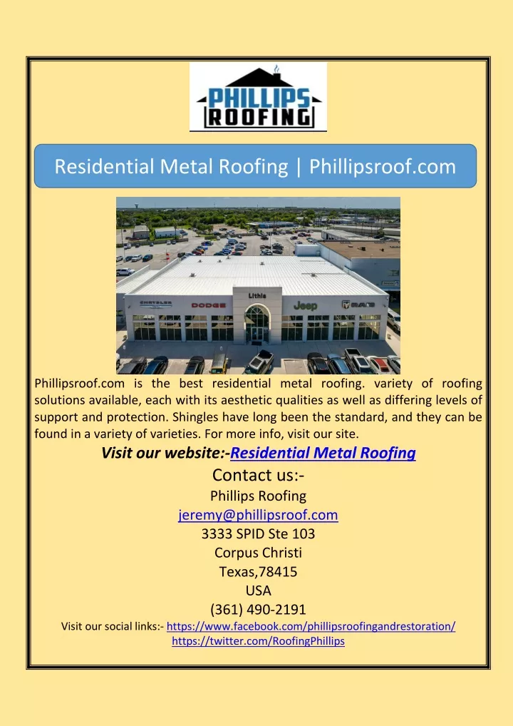 residential metal roofing phillipsroof com