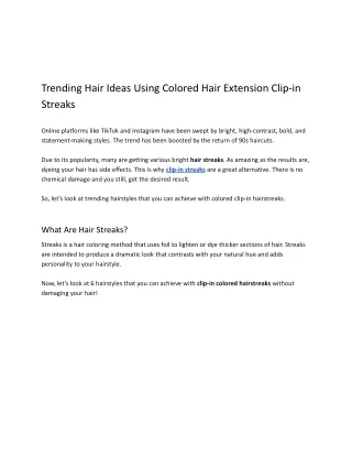 trending hair ideas using colored hair extension
