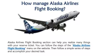 how manage alaska airlines flight booking