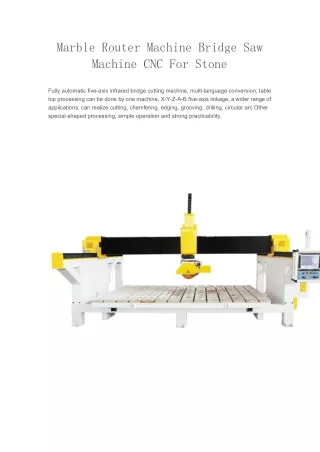 marble router machine bridge saw machine