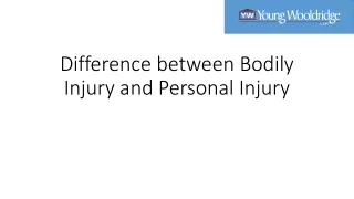 difference between bodily injury and personal