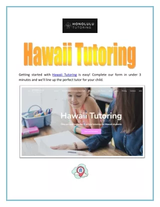 getting started with hawaii tutoring is easy