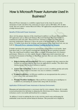 how is microsoft power automate used