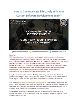 how to communicate effectively with your custom