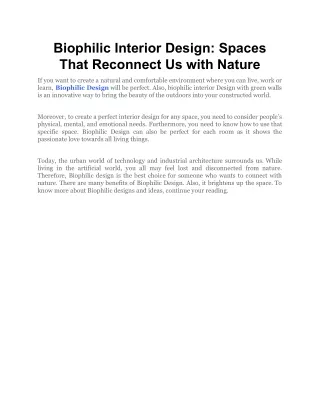 biophilic interior design spaces that reconnect