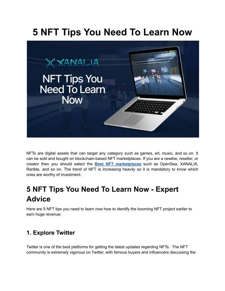 5 nft tips you need to learn now