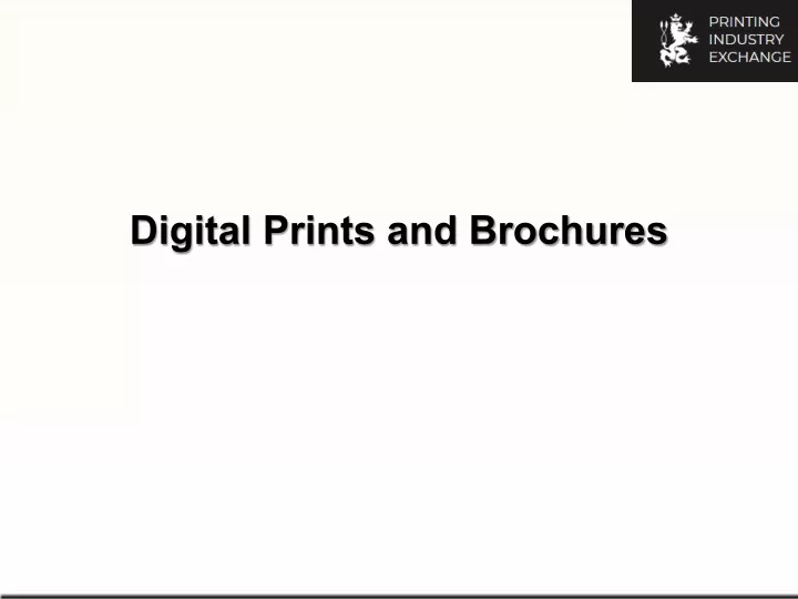 digital prints and brochures