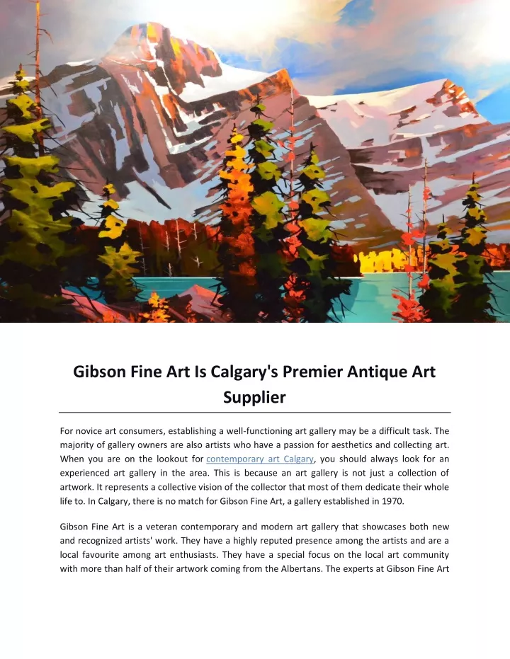 gibson fine art is calgary s premier antique