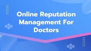 Best Online Reputation Management For Doctors