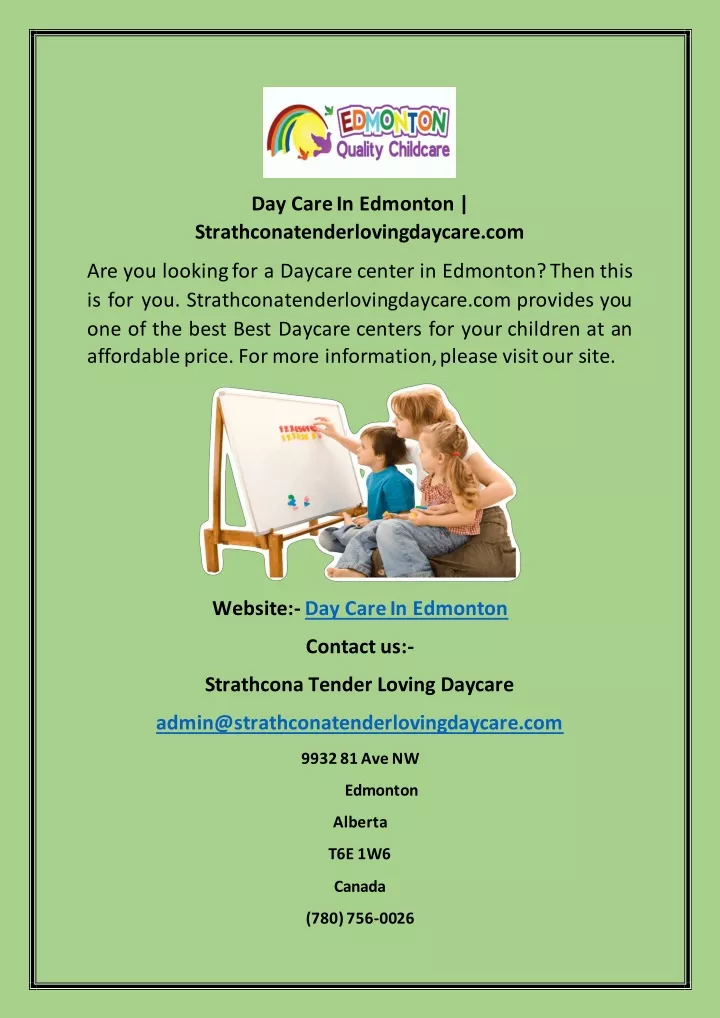 day care in edmonton