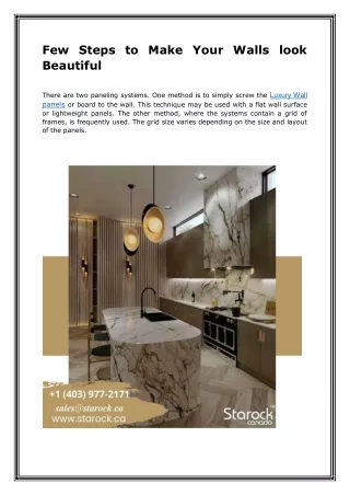 few steps to make your walls look beautiful