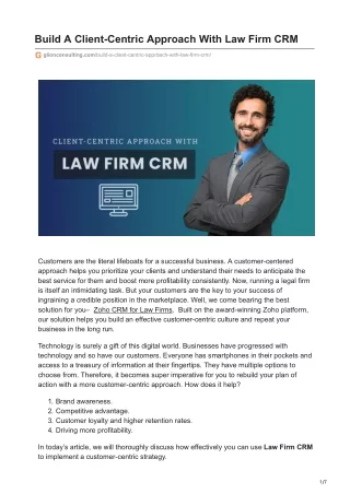 Build A Client-Centric Approach With Law Firm CRM