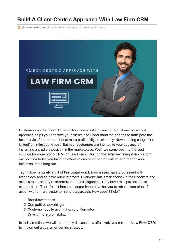 build a client centric approach with law firm crm