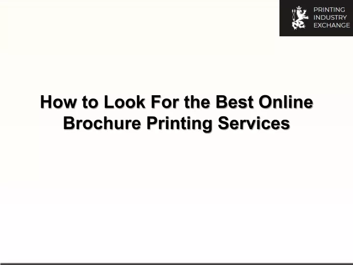 how to look for the best online brochure printing