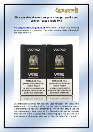 why you should try out voopoo v thru