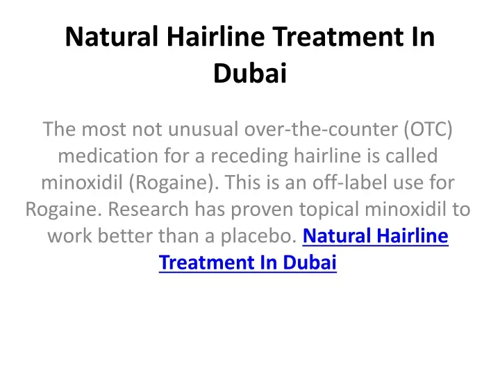 natural hairline treatment in dubai