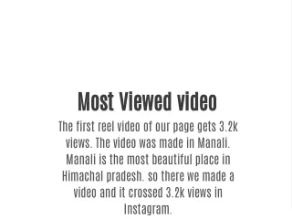 most viewed video the first reel video