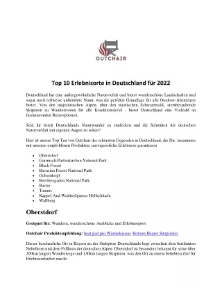 top 10 erlebnisorte in deutschland f r 2022
