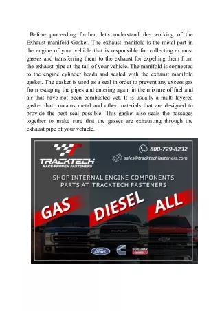 What are the symptoms of a Bad or Failing Exhaust manifold Gasket